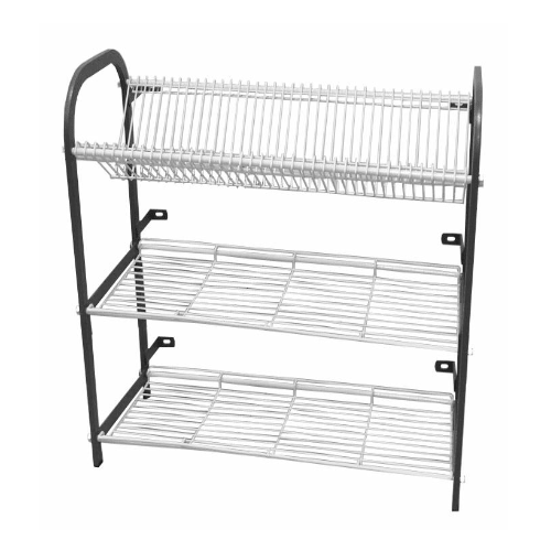 3 Shelf Wall Mounted Crockery Rack 802mm | Caterquip Port Shepstone